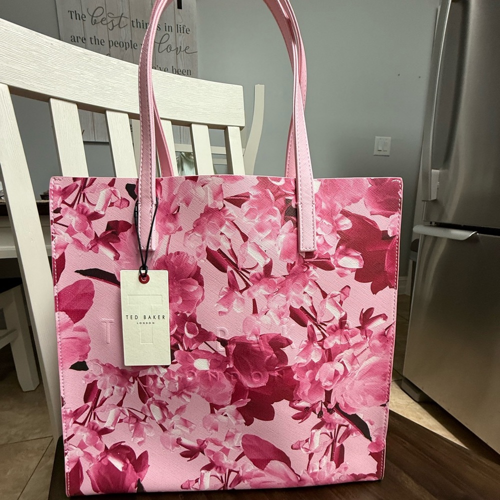 Ted Baker Pink and White Floral Tote